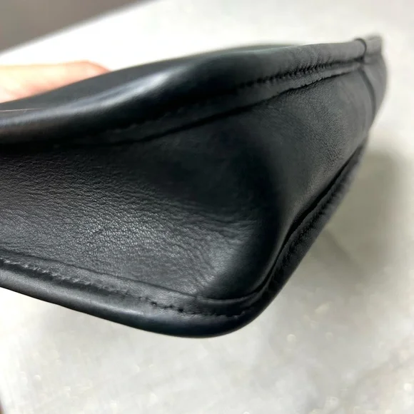 Coach Bonnie Cashin Black Zippered ClutchBag Leather 1970’s Rare EUC - Picture 7 of 13